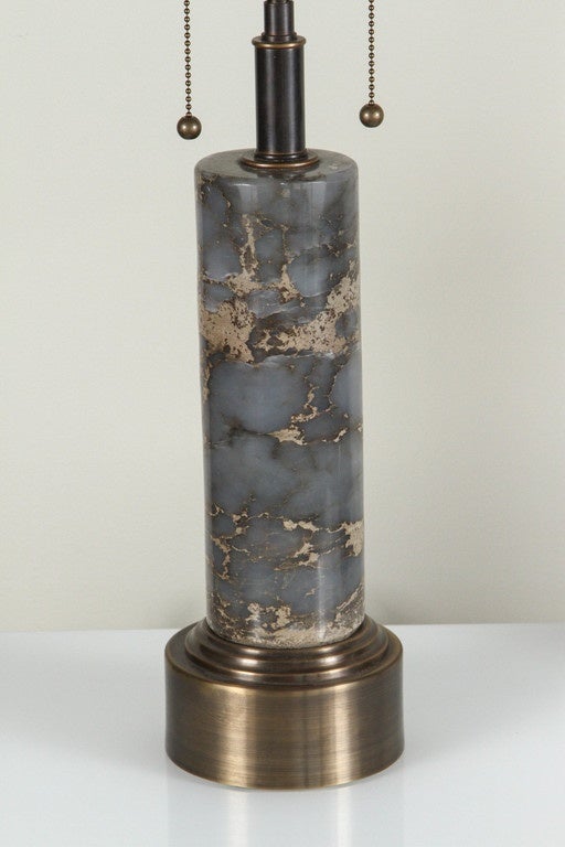 20th Century Pair of Mineral Core Table Lamps