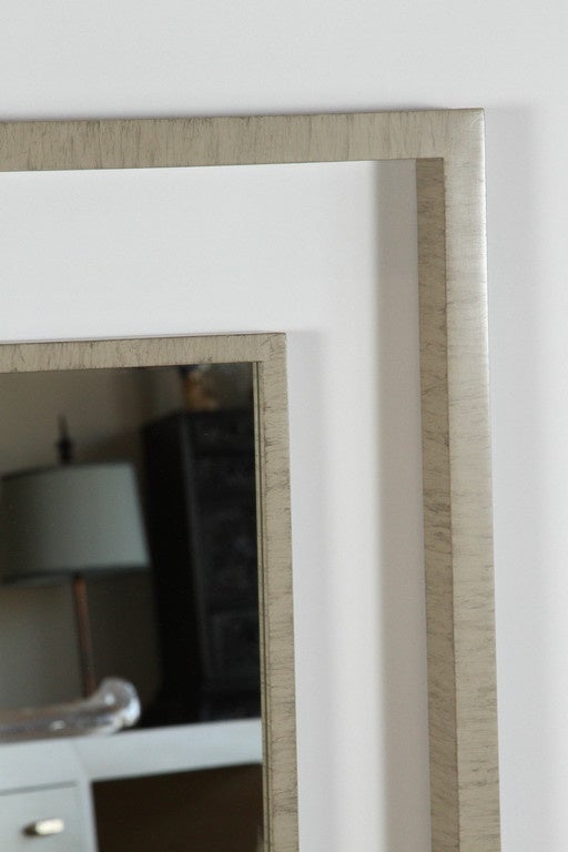 Paul Marra Negative Space Mirror with Horse Hair and Drybrush Patina
