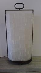 Quartz and Iron Lantern Style Tall Table Lamp or Accent Floor Lamp