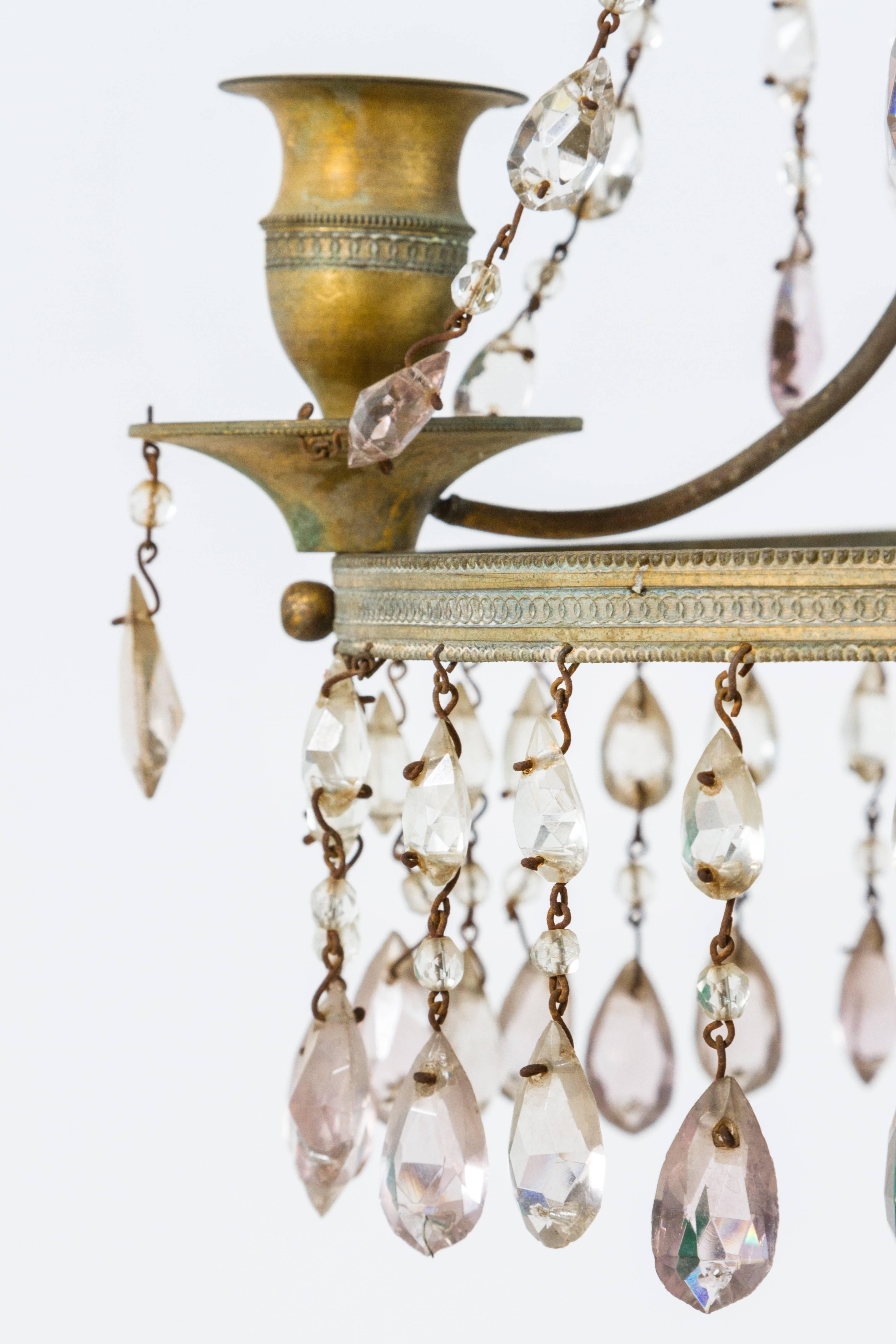 Neoclassical Girandole Pair of 19th Century Swedish Candelabra In Good Condition In Los Angeles, CA
