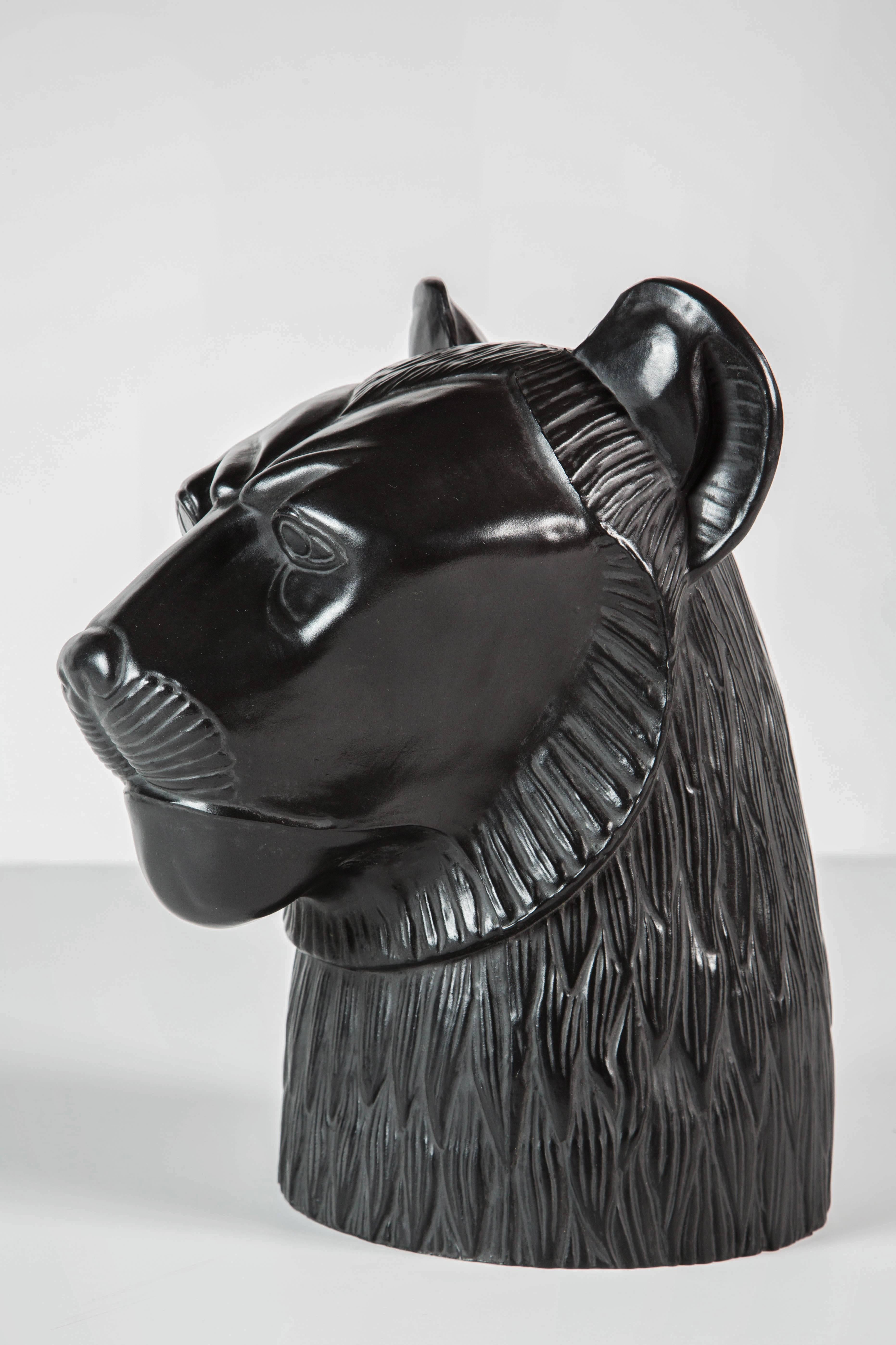 Mid-Century Lion Sculpture In Excellent Condition In Los Angeles, CA