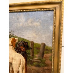 19th Century Oil on Canvas English Setter