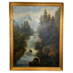 Large 19th Century Oil on Canvas
