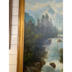 Large 19th Century Oil on Canvas