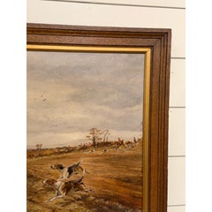 19th Century English Oil on Canvas Fox Hounds
