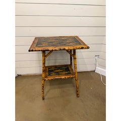 19th Century English Decoupage Side Table