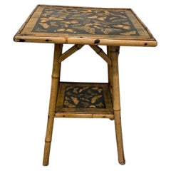 19th Century English Decoupage Side Table
