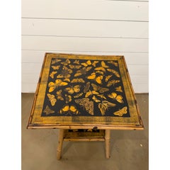19th Century English Decoupage Side Table