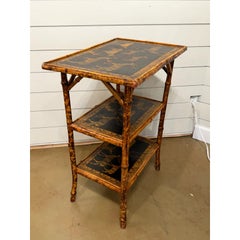 19th Century English Decoupage Side Table