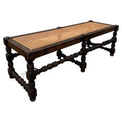 Antique English Cane Bench