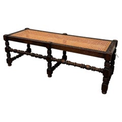 Antique English Cane Bench