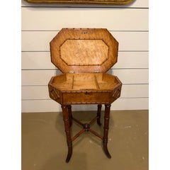19th Century Faux Bamboo Sewing Table