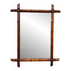 Antique Faux Bamboo Mirror