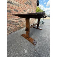 19th Century Oak Trestle Table