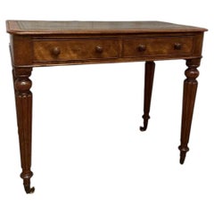 19th Century English Leather Top Desk