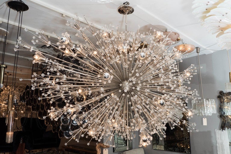 Modern Tremendous Crystal Esprit Sputnik Chandelier For Sale