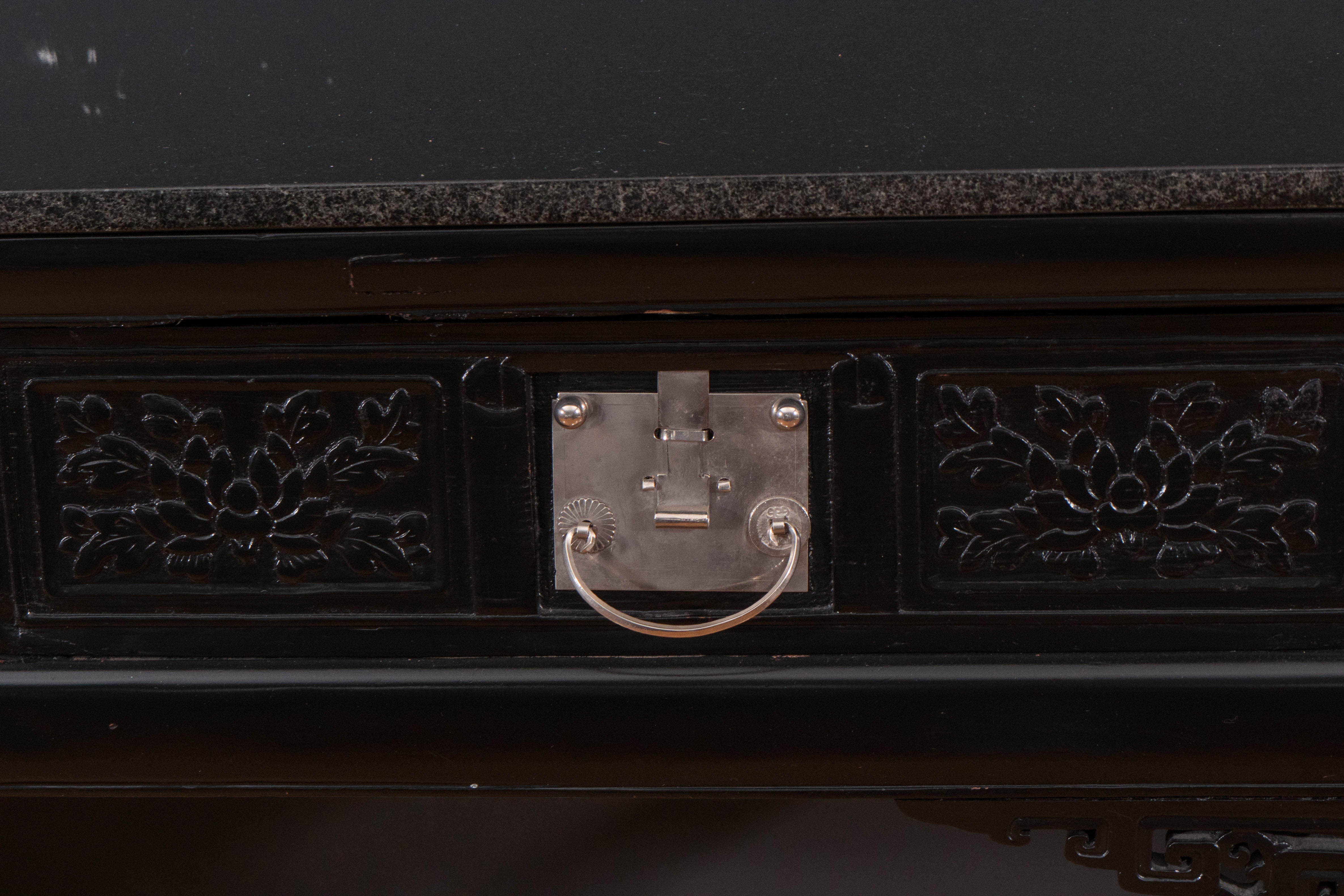 19th Century Black Lacquer Chinese Alter Table 2