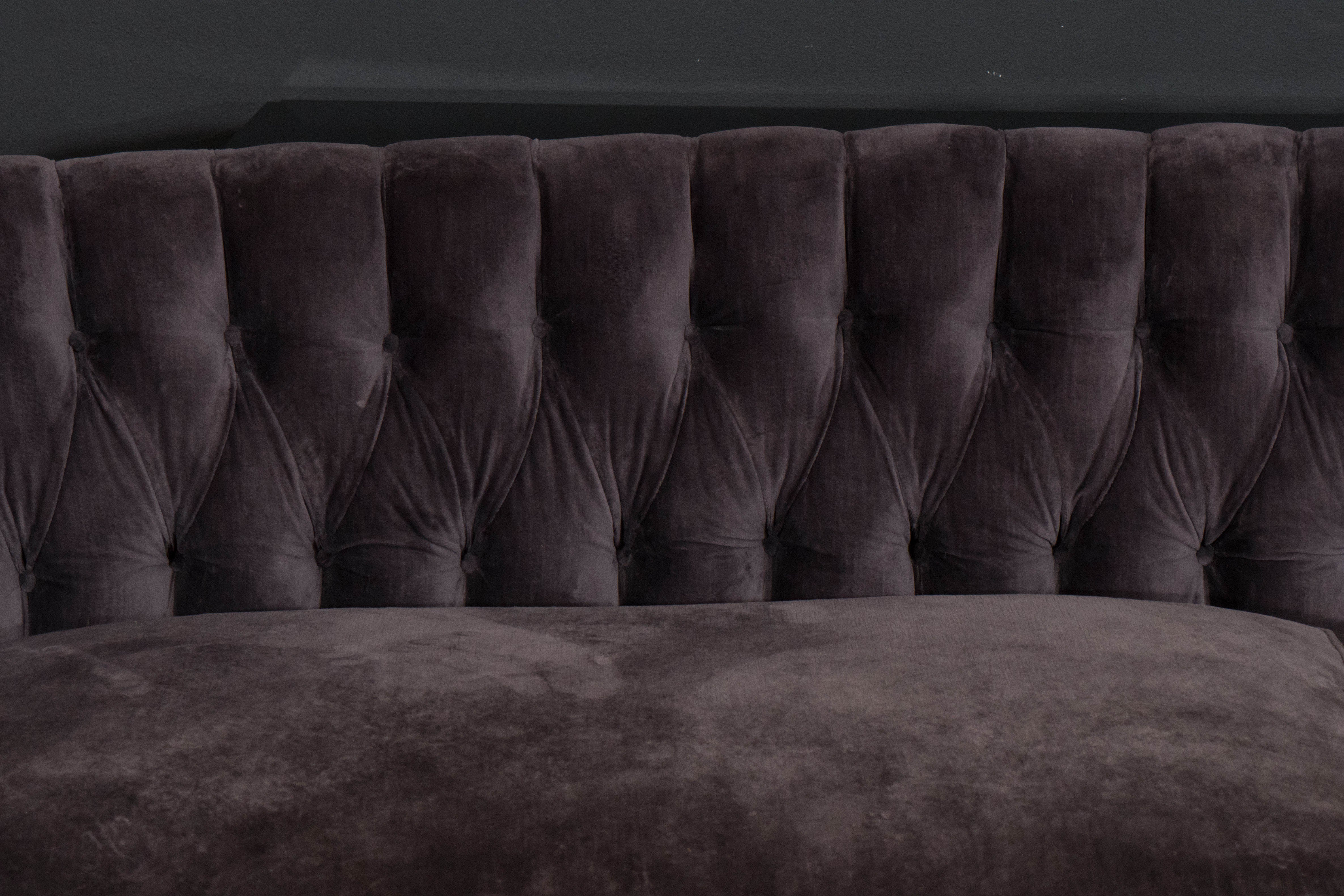 Mid-20th Century Hollywood Regency Tufted Sofa
