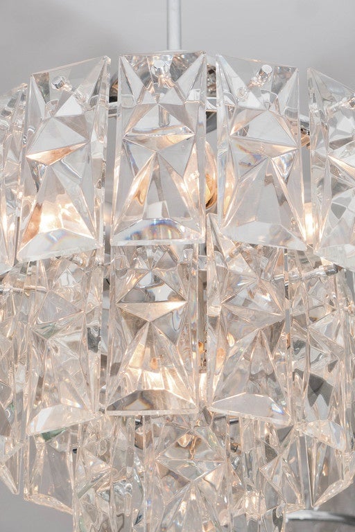 Kinkeldey Austrian Three-Tiered Crystal Chandelier In Excellent Condition In New York, NY