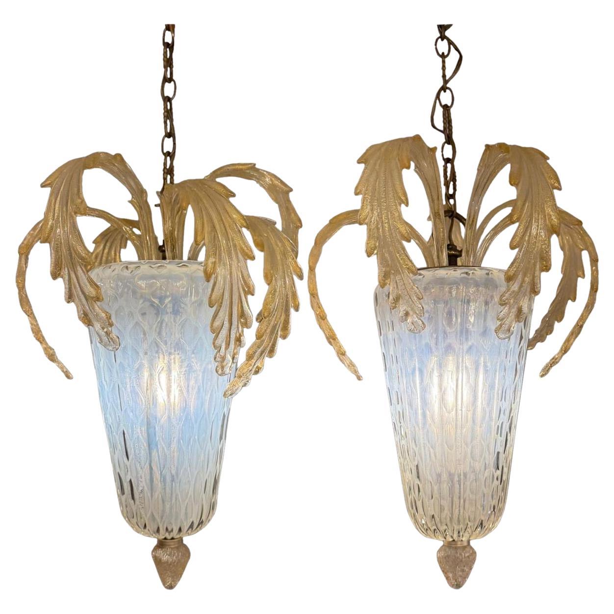 Seguso Lustres figuratifs en verre de Murano, années 1950