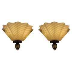 Pair of Beige Venetian Sconces