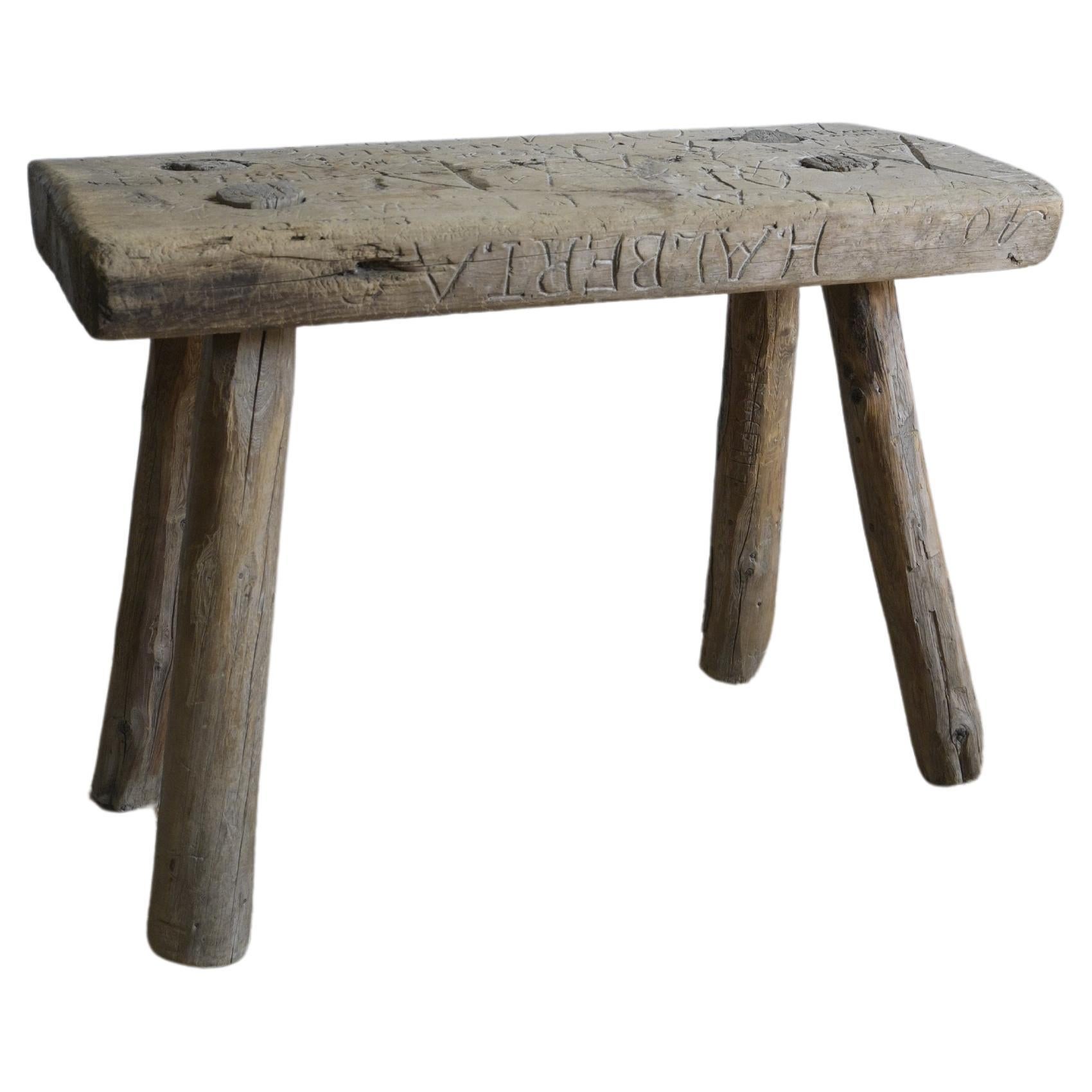 Swedish Pine Stool from the 1900s