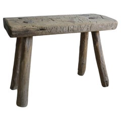 Antique Swedish Pine Stool from the 1900s