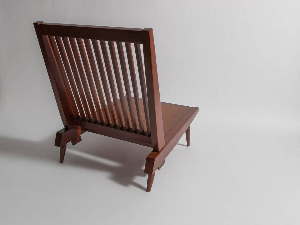 George Nakashima Studios walnut lounge chair from the mid-1950s. Purchased from the original owner.