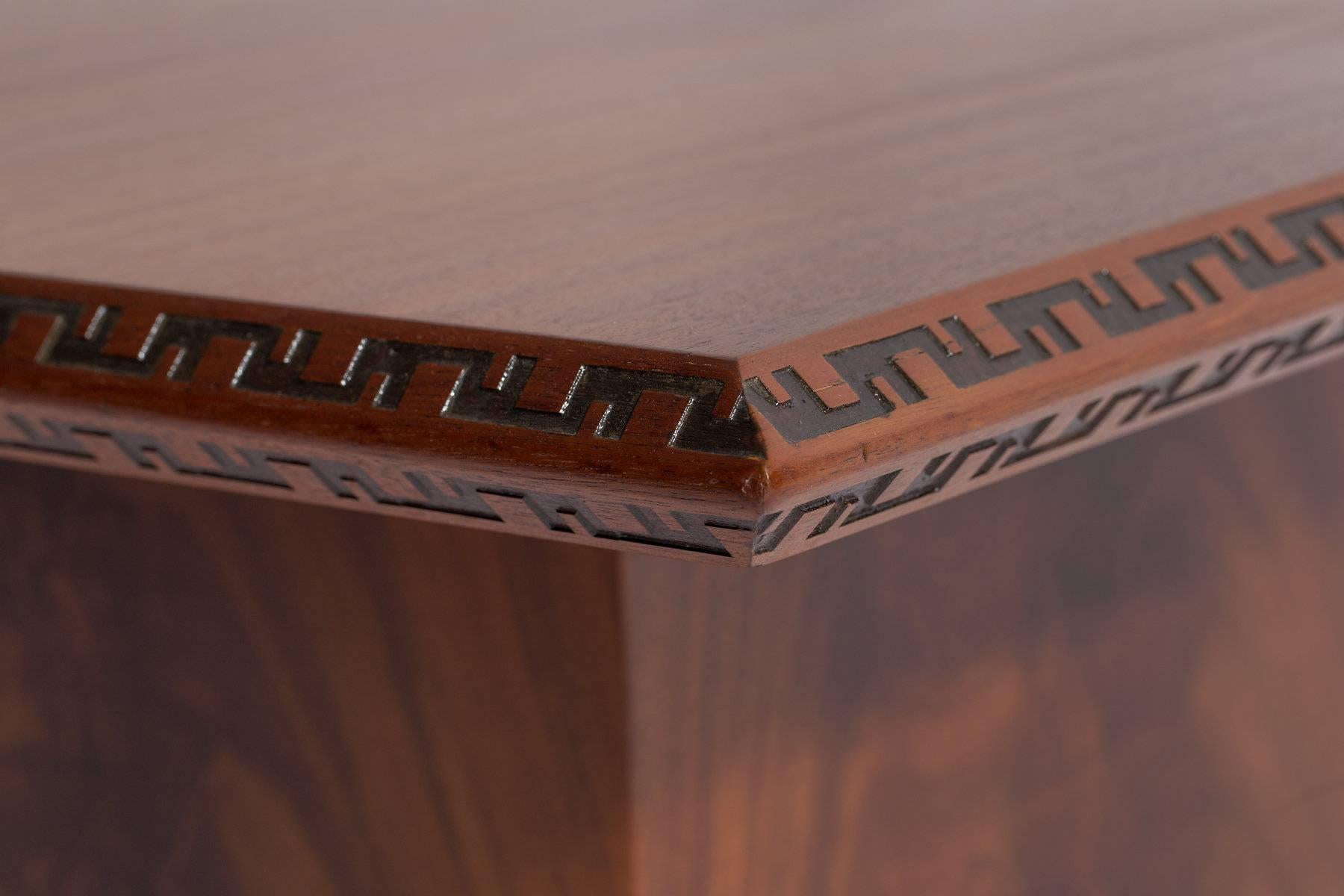 American Mahogany Side Table Designed by Frank Lloyd Wright-Heritage Henredon Furniture