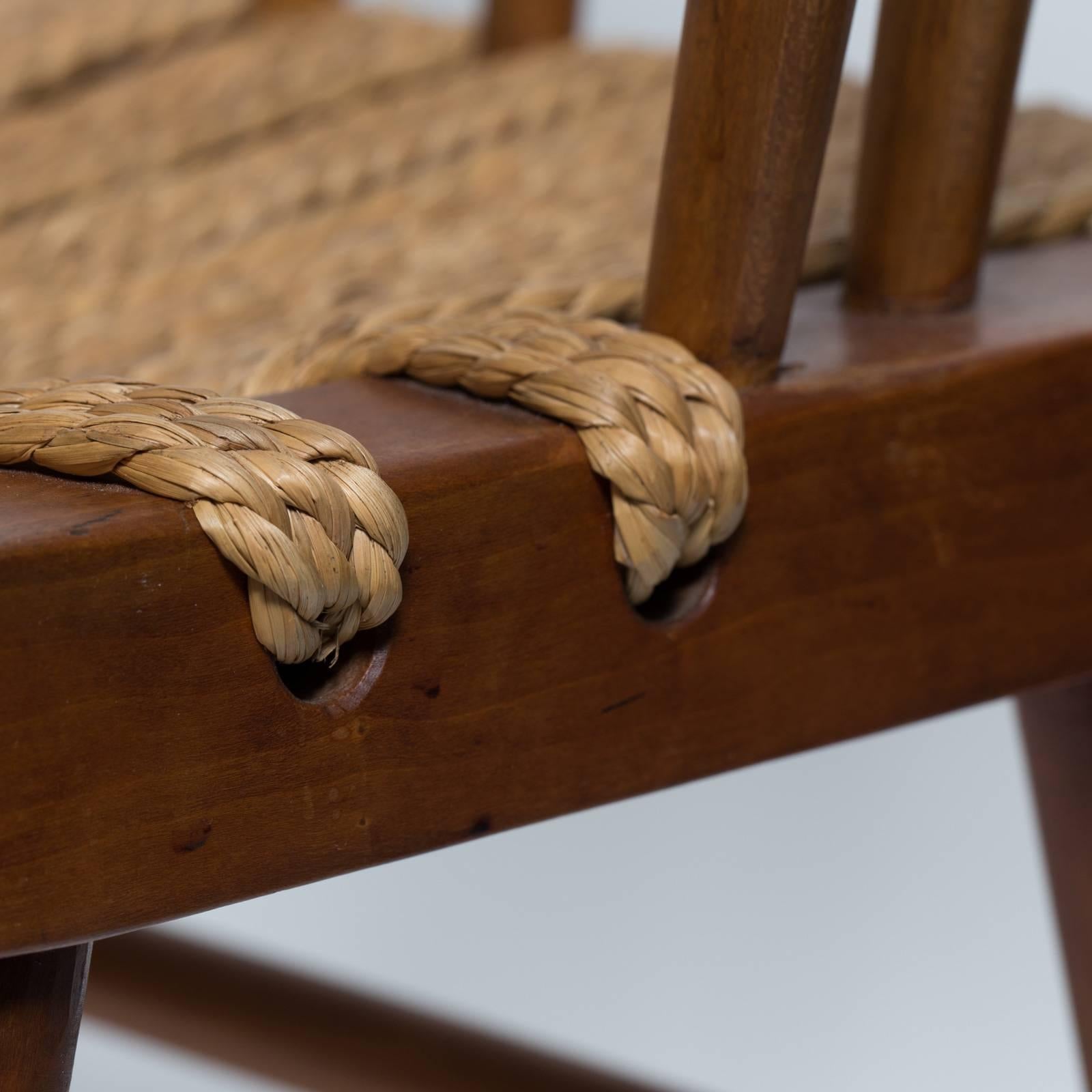 American George Nakashima Dining Chair with Woven Grass Seat For Sale