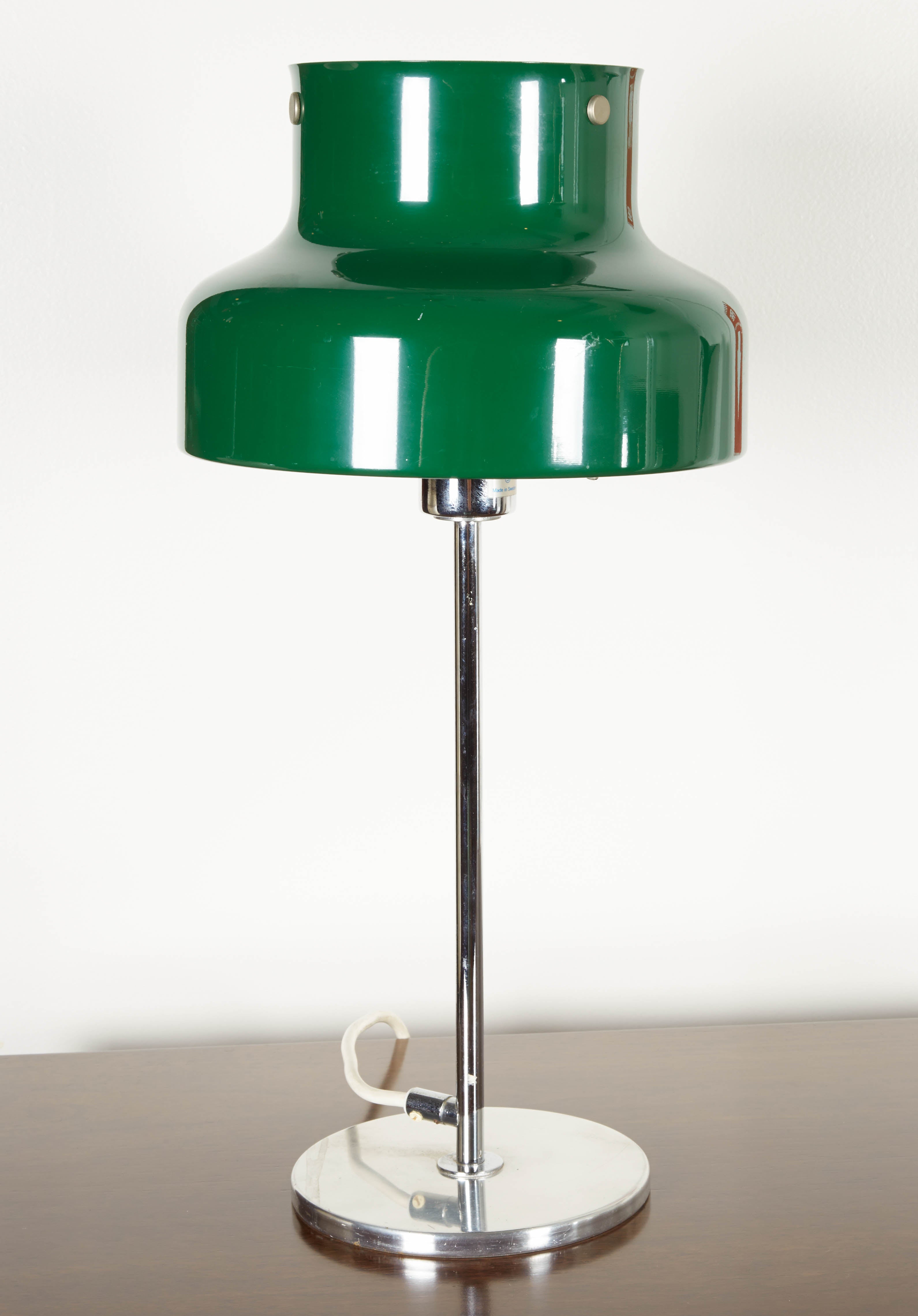 Swedish Chrome and Steel Table Lamp, 1960s