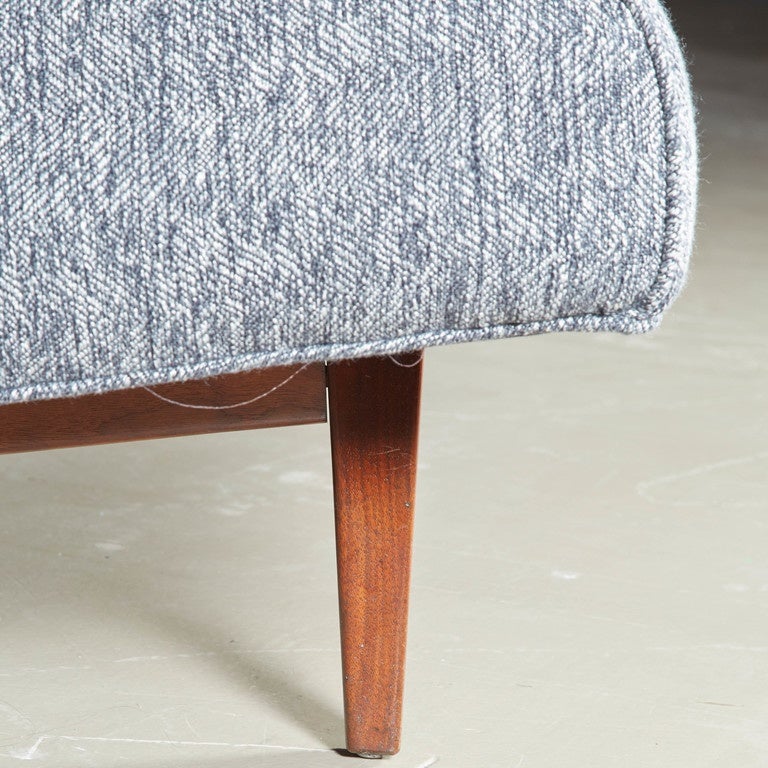 Jens Risom High Backed Armless Sofa with Button Tufted Back at 1stDibs