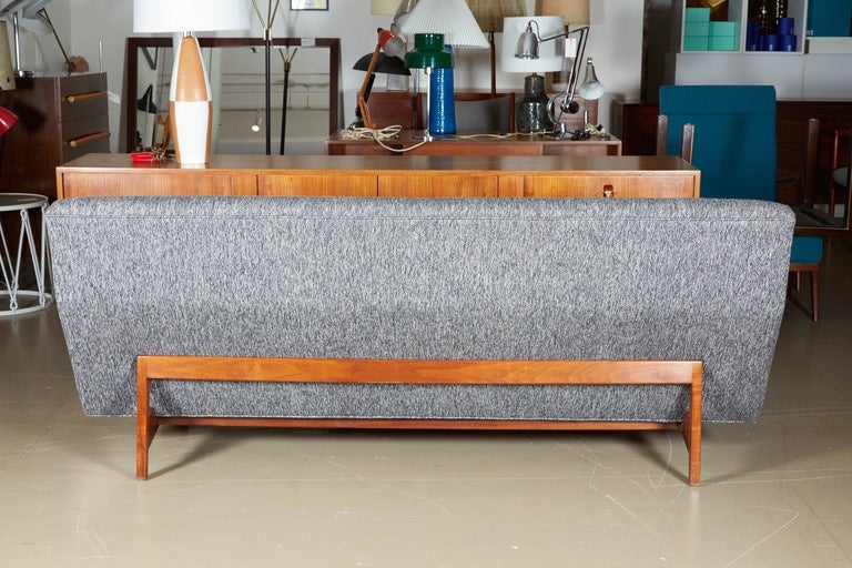 Jens Risom High Backed Armless Sofa with Button Tufted Back at 1stDibs