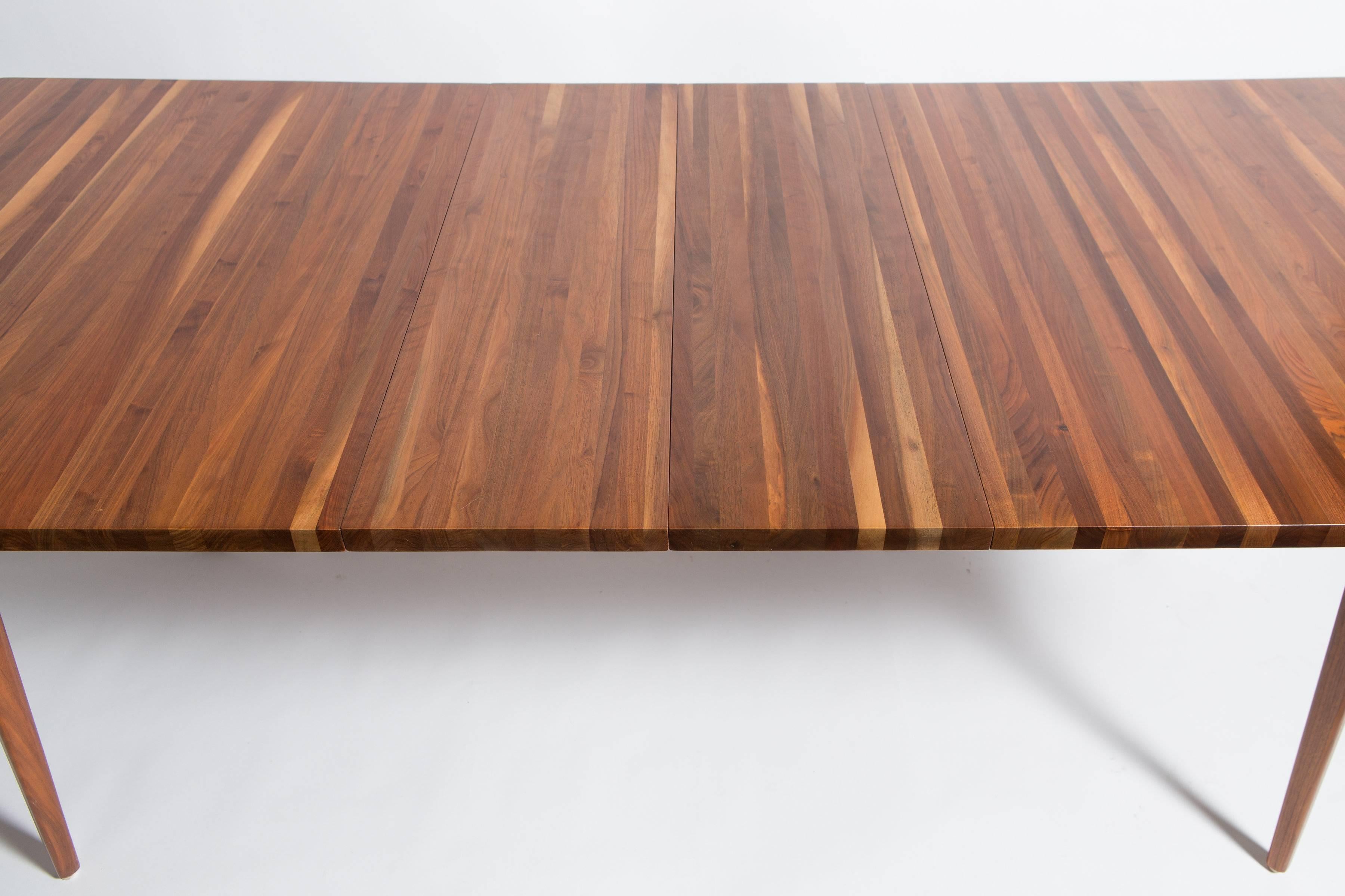 1950's Smilow Furniture strip walnut dining table  In Good Condition In New York, NY