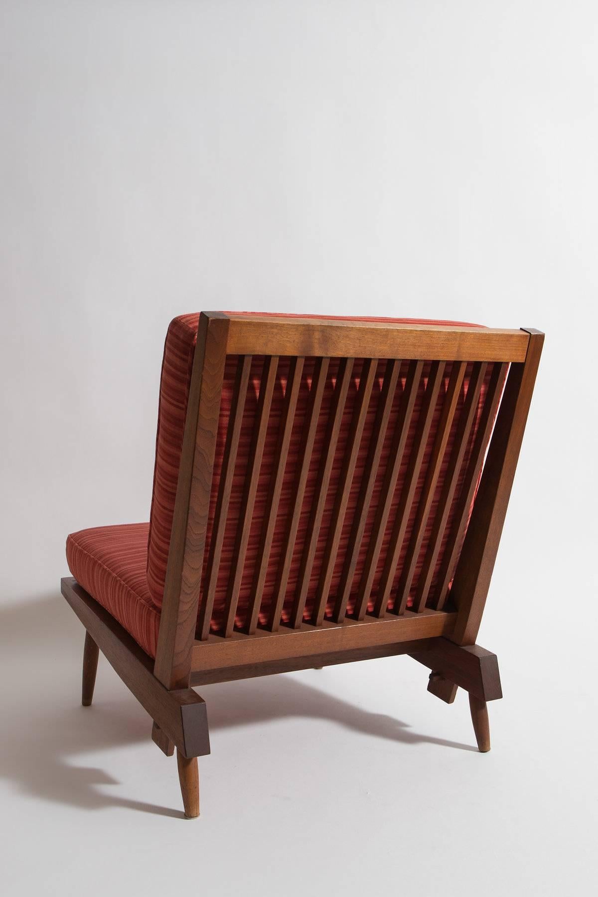 Pair of George Nakashima Walnut Lounge Chairs 3