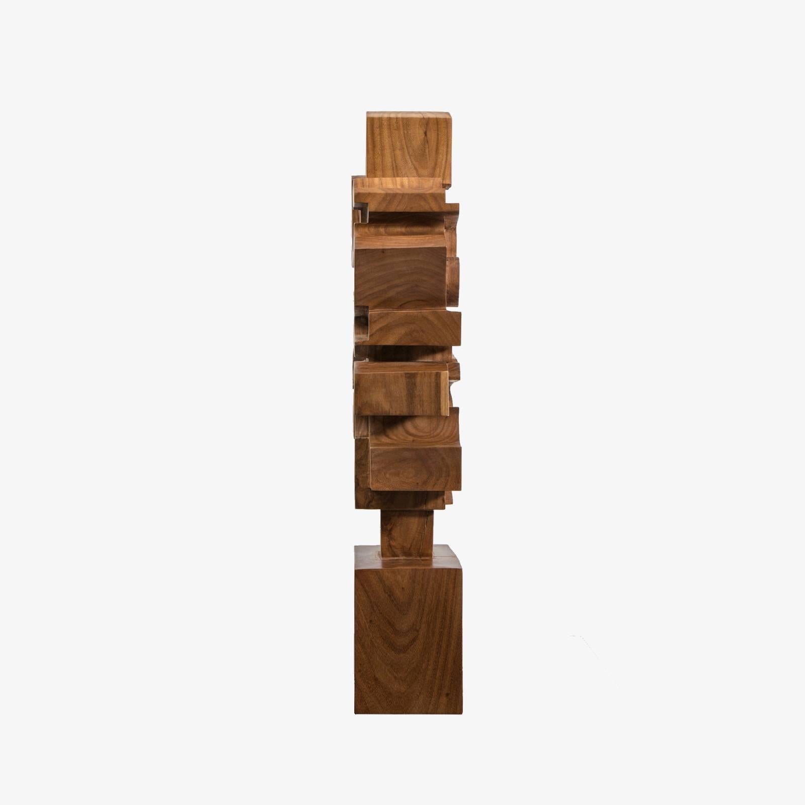 Hand-Carved Wooden Sculpture by Gabriela Valenzuela-Hirsch In Good Condition In New York, NY
