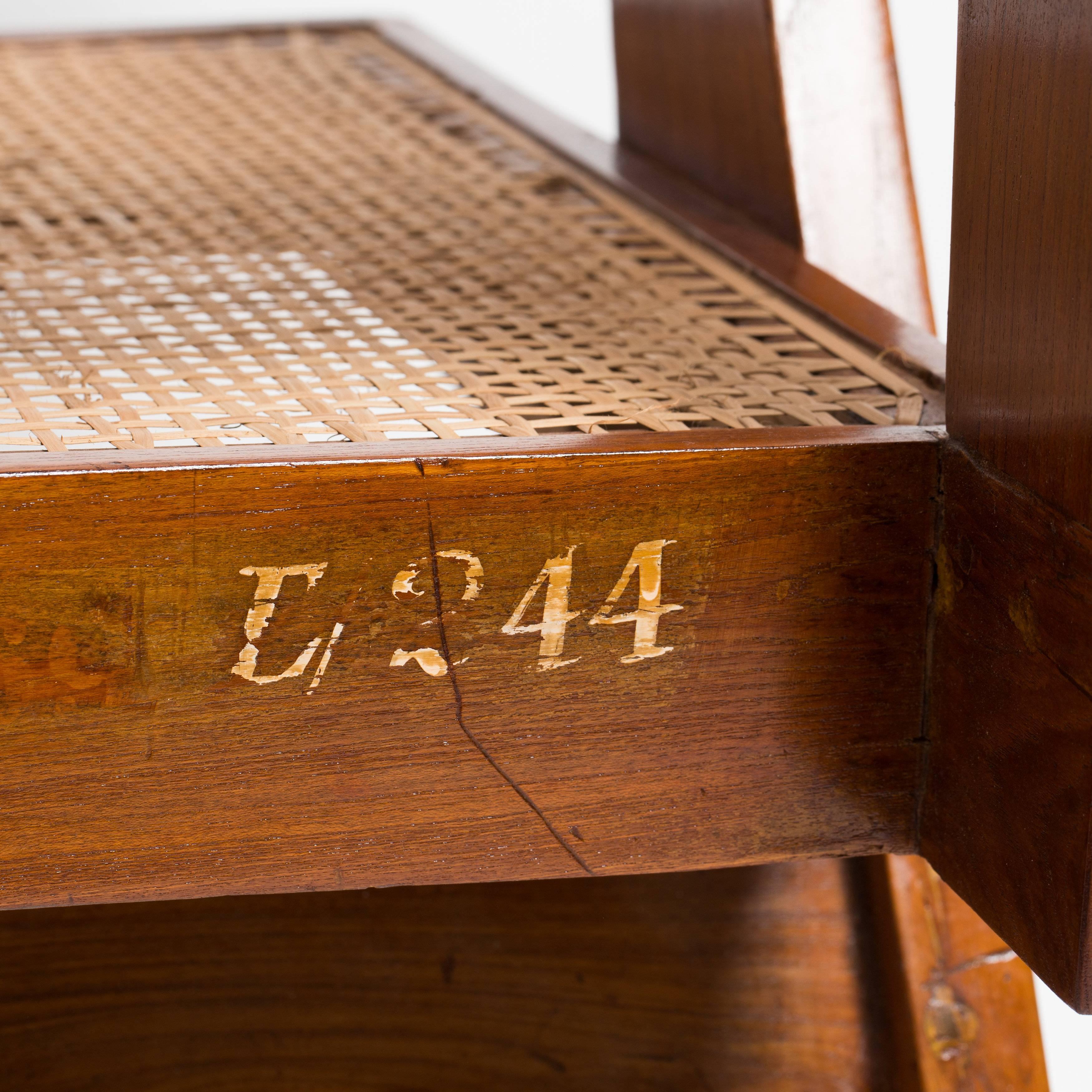 Desk Chair by Pierre Jeanneret for Punjab University In Excellent Condition In New York, NY