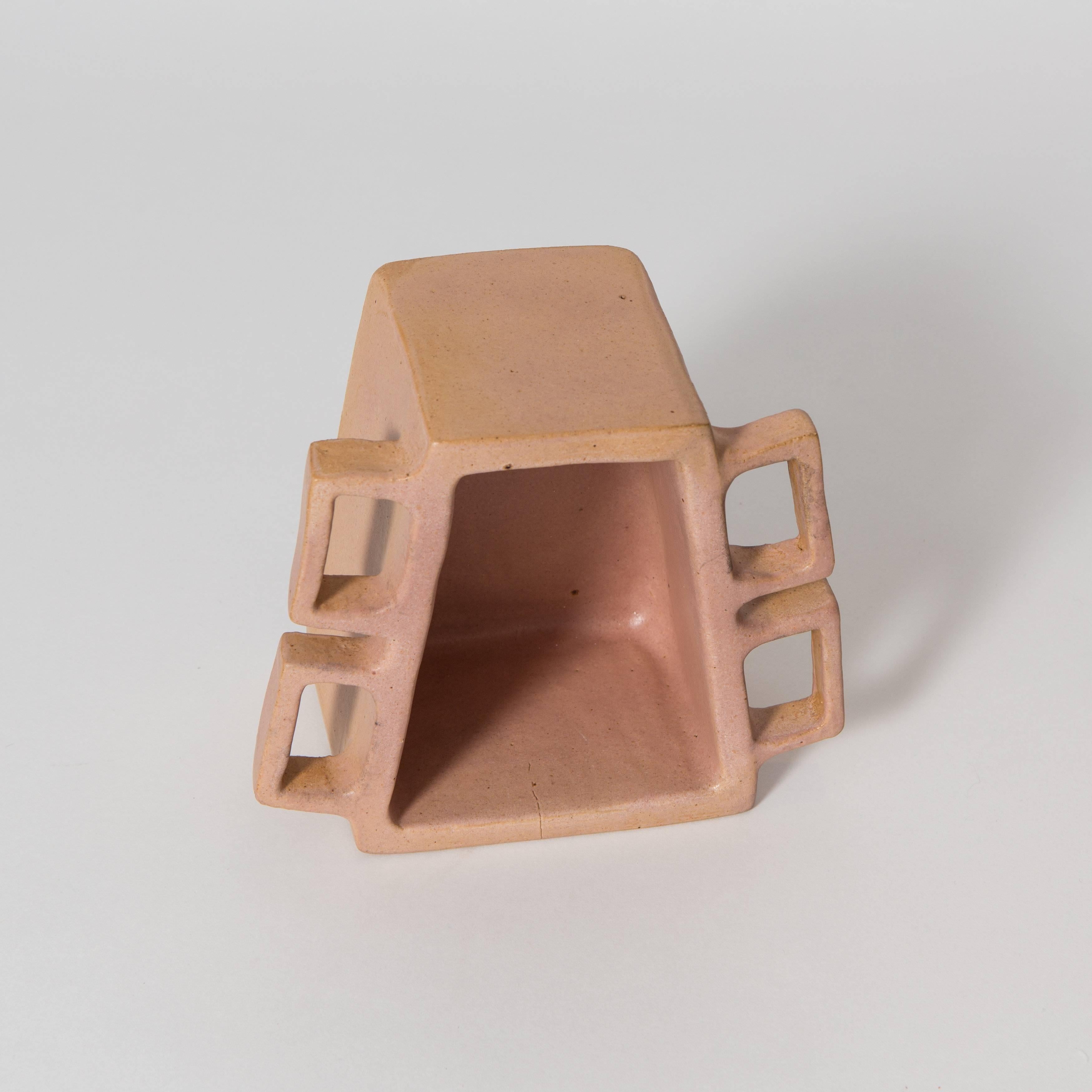 Hand-Crafted Ceramic Hand Built Vessel by Gabriela Valenzuela-Hirsch For Sale