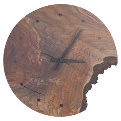 Live Edge Walnut Wall Clock