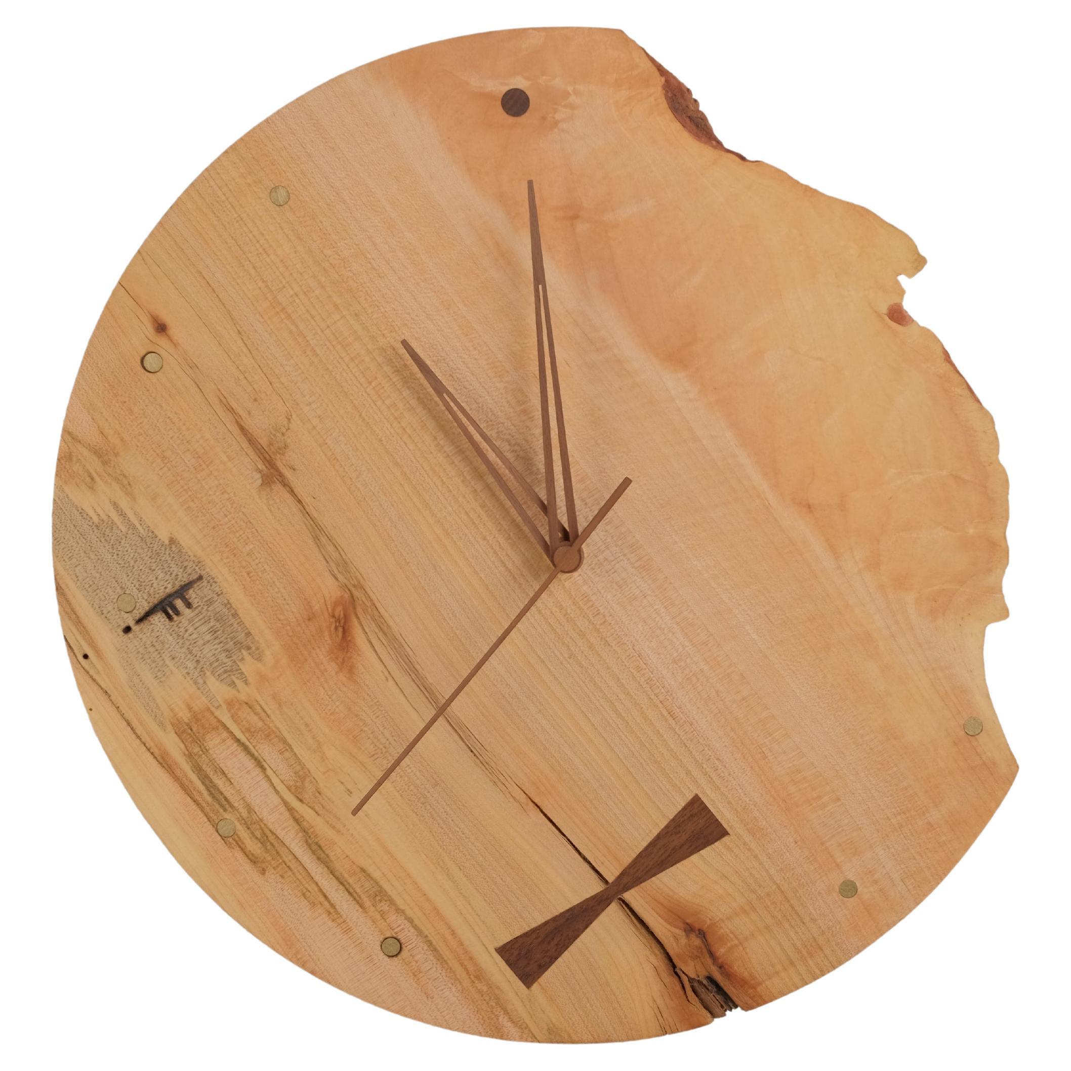 Live Edge Maple Wall Clock For Sale