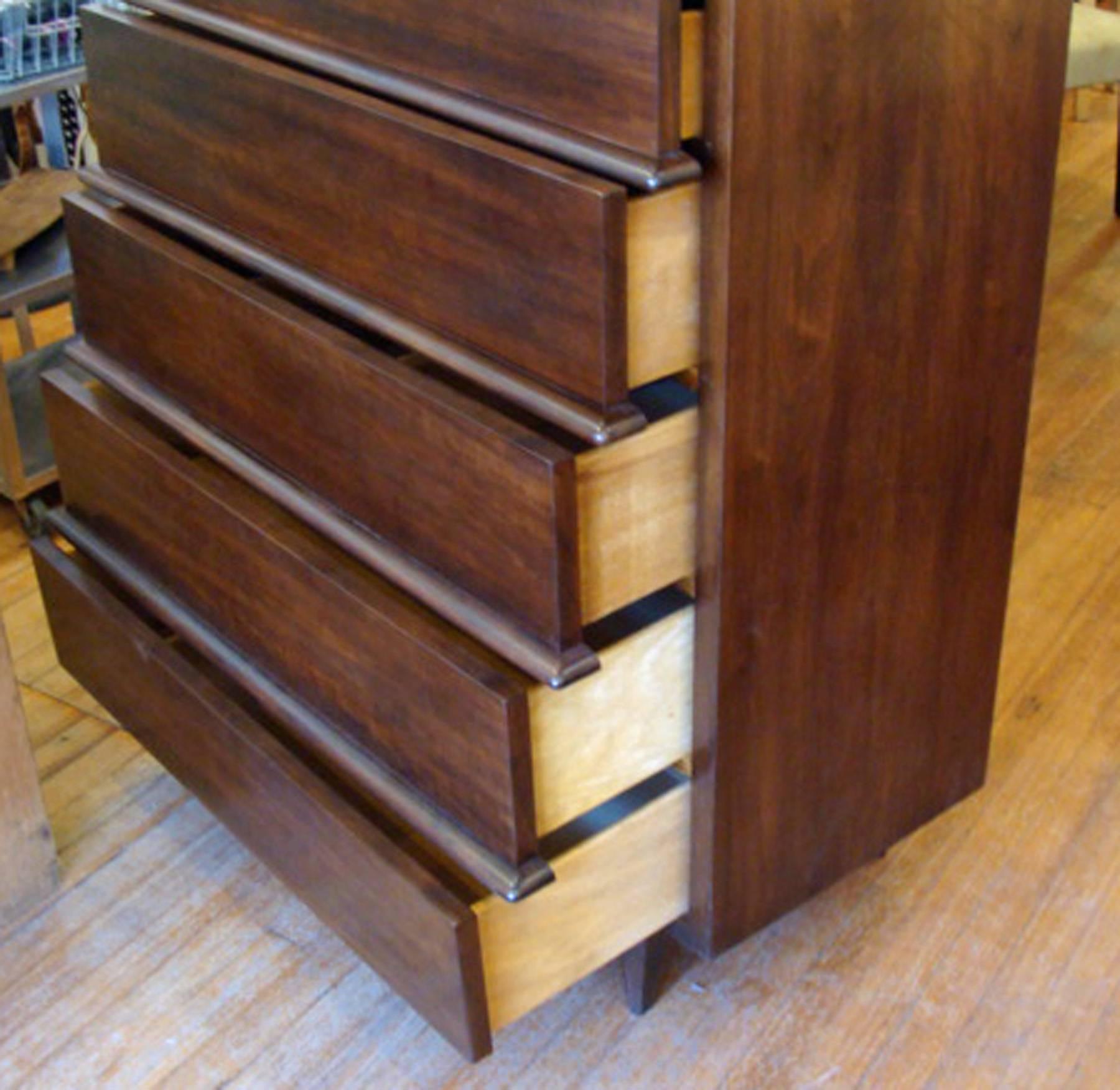 Mid-Century Modern Tall Chest In Excellent Condition In Lambertville, NJ