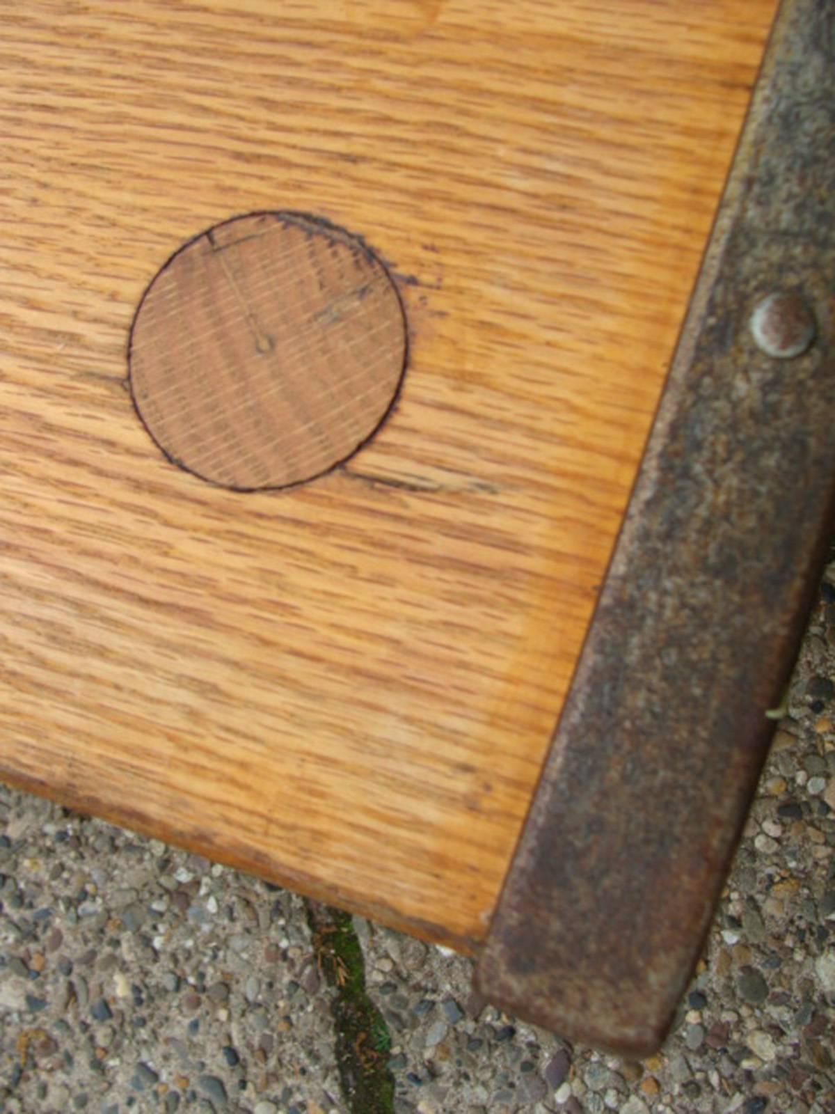 Industrial Antique Oak Low Table/Bench
