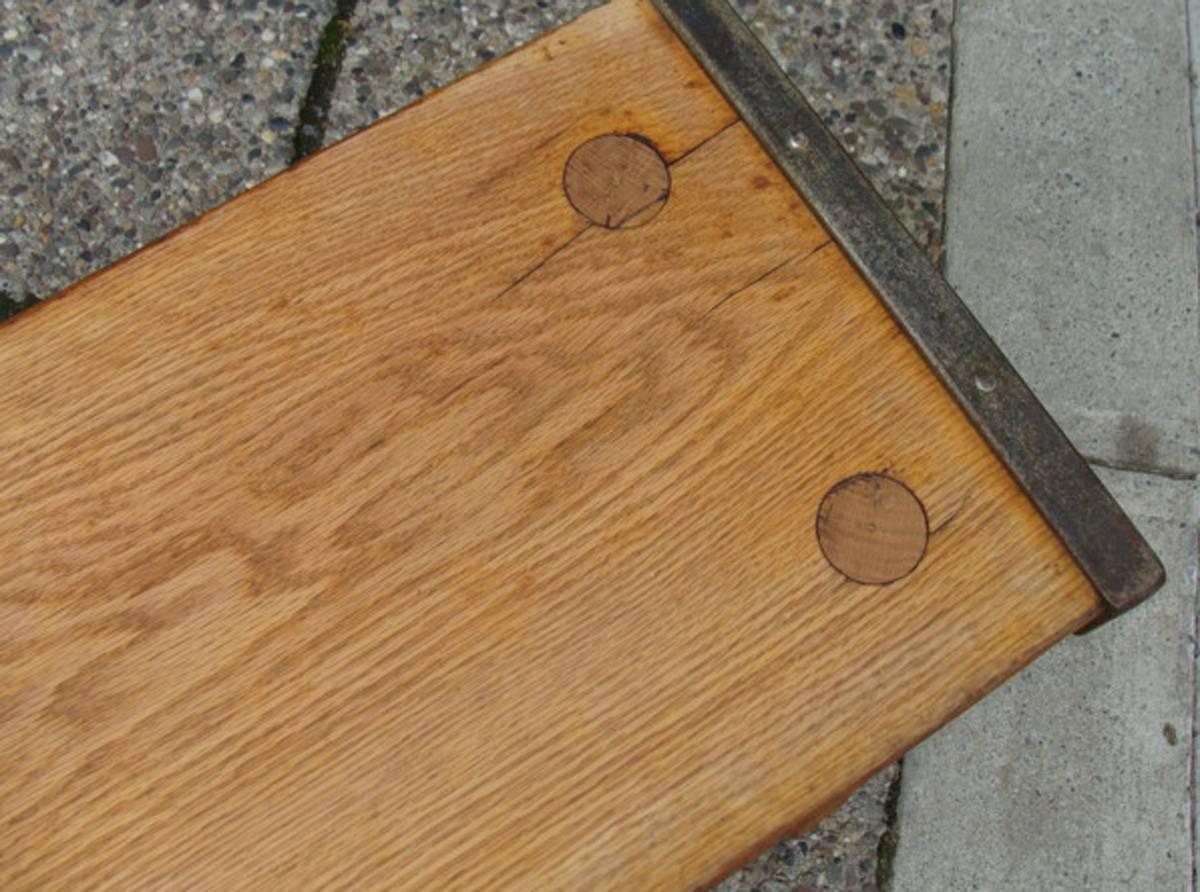 American Antique Oak Low Table/Bench