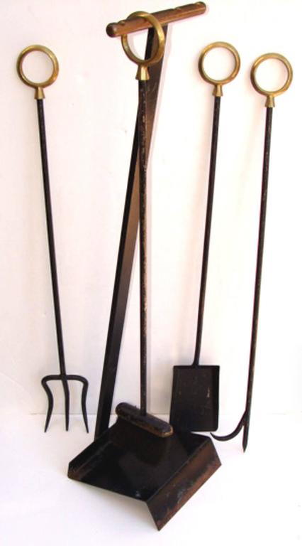 Unusual Long Reach Mid Century Fireplace Tools At 1stdibs Mid Century Modern Unusual Long Reach Fireplace Tools For