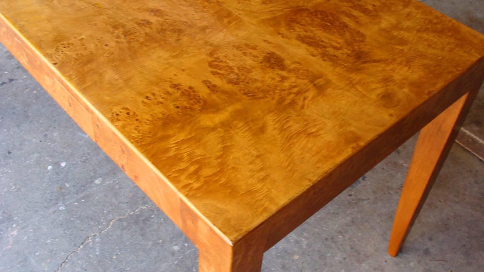 Mid-Century Modern Italian Burl Wood Writing Table or Desk