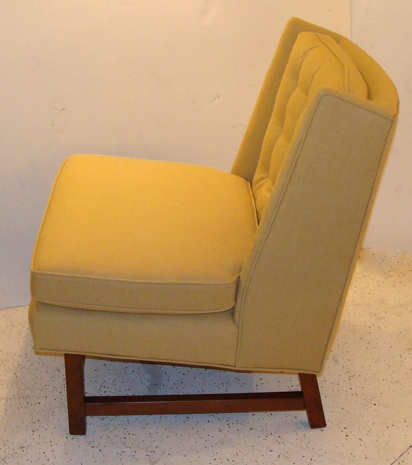 American Pair of Edward Wormley Style Mid-Century Chairs