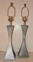 Pair of Mid-Century "Corset-Waist" Table Lamps