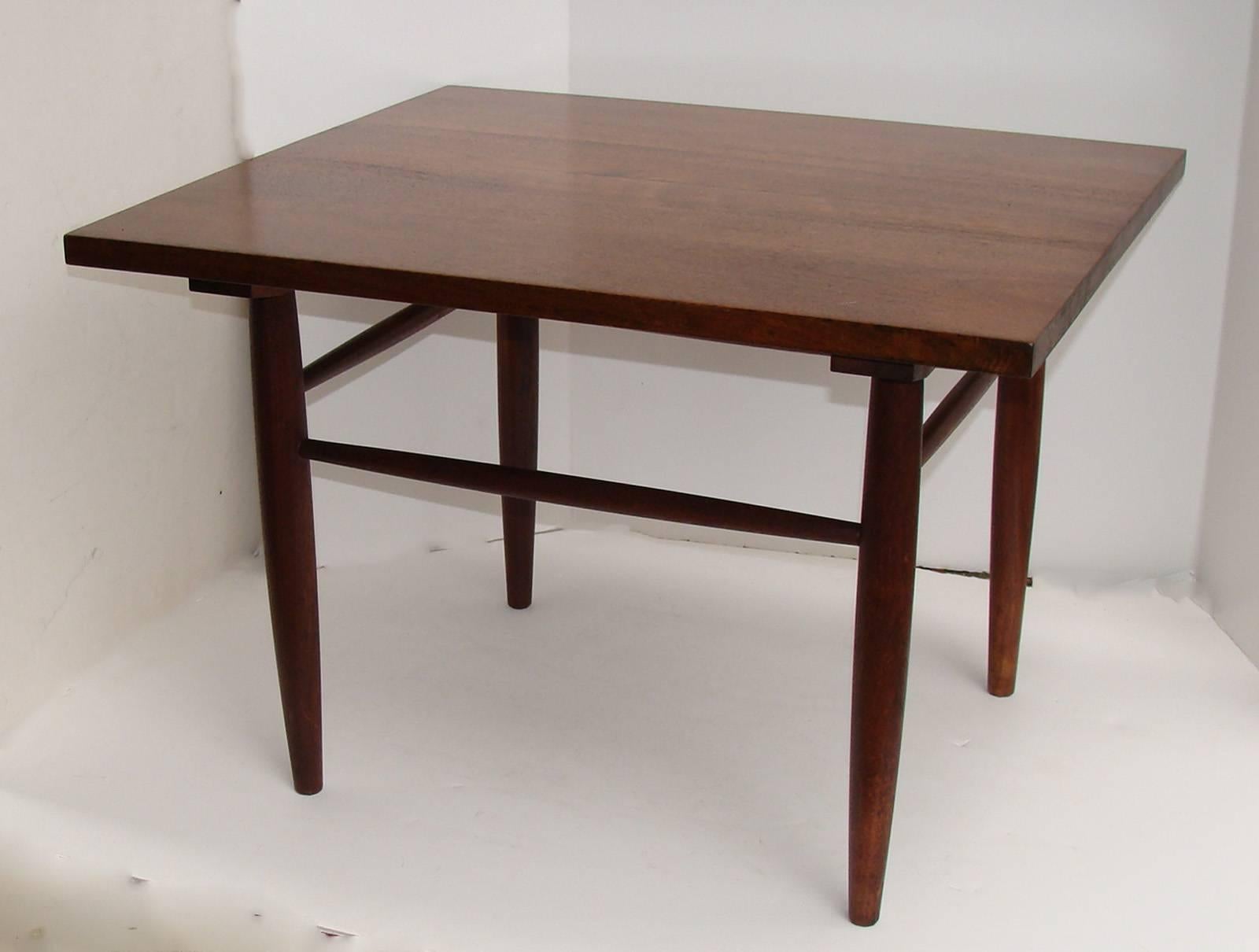 Low table crafted by James Martin, New Hope PA woodworker. Excellent as a small coffee table or side table.

Apprenticed with George Nakashima prior to opening his own shop in 1963. Martin's pieces are rare in the marketplace. Table made of solid