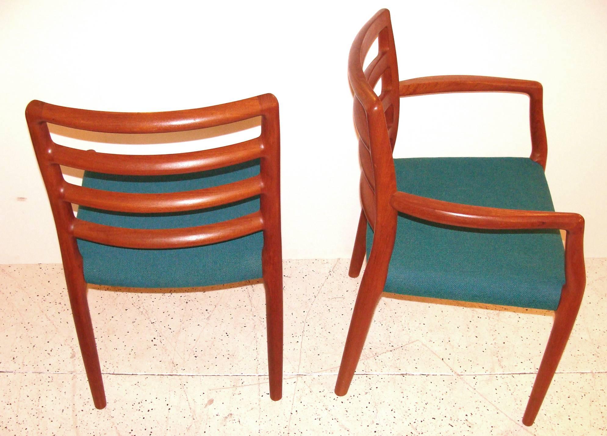 Scandinavian Modern Set of Six Niels Moller Danish Dining Chairs For Sale