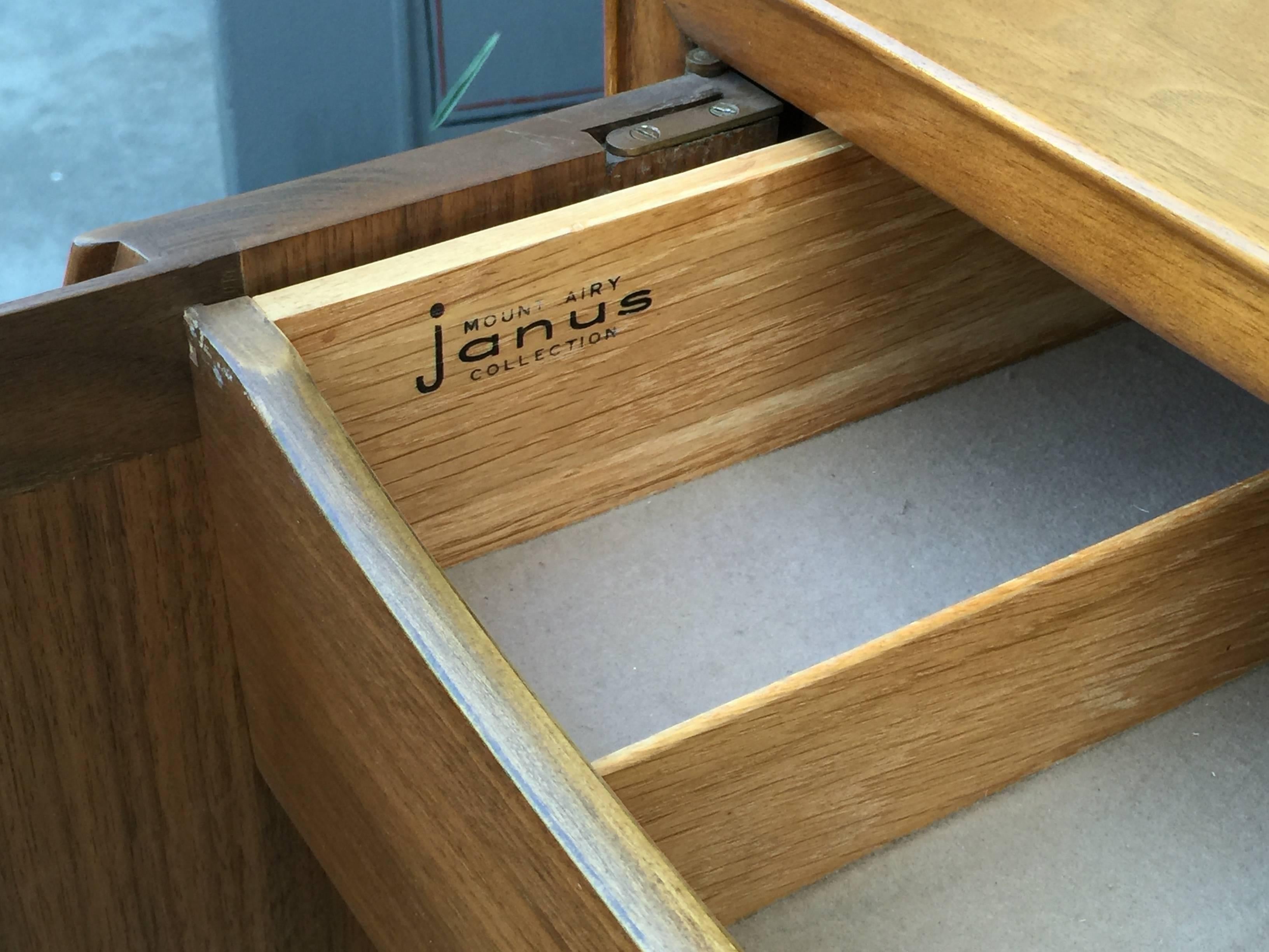 Impeccable Walnut Buffet or Sideboard by John Stuart for Mount Airy In Excellent Condition In Los Angeles, CA